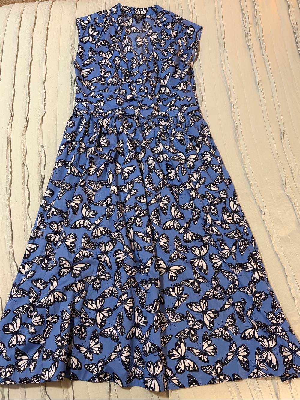 Kate Spade Poplin Bow Butterfly Print Dress | Size 12